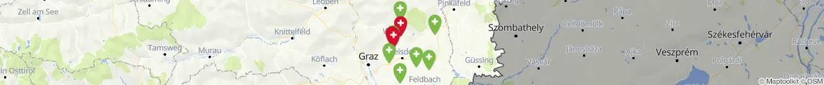 Kartenansicht für Apotheken-Notdienste in der Nähe von Puch bei Weiz (Weiz, Steiermark)